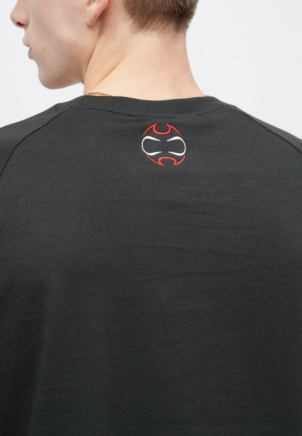 TEAMGEIST TEE - Print T-shirt - black/better scarlet
