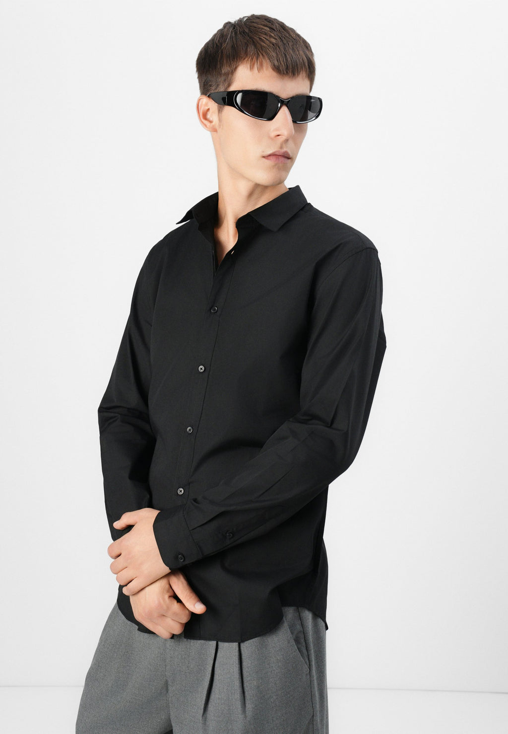 Slim Fit - Shirt - black