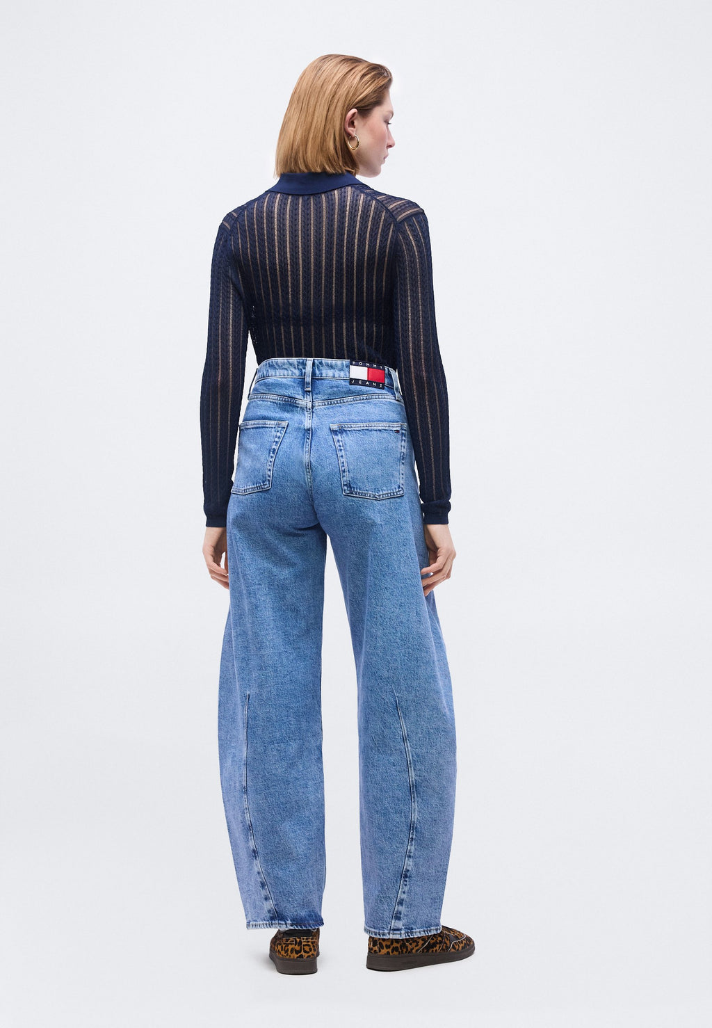 MID RISE TWIST SEAM BARREL LEG JEANS - Loose Jeans - denim medium