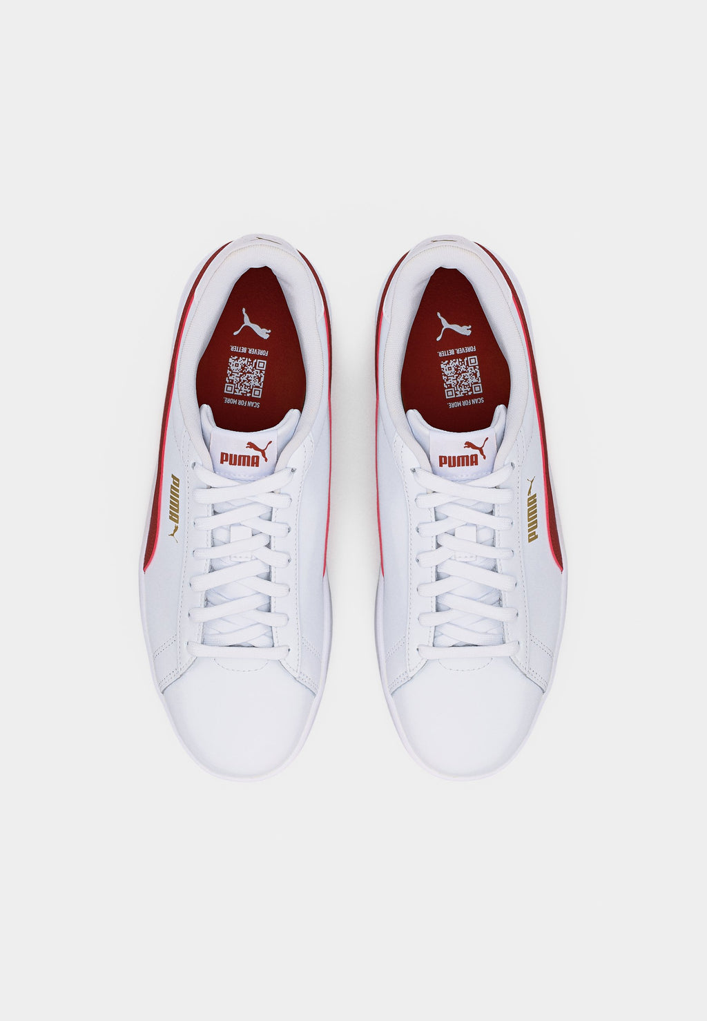 SMASH 3.0 UNISEX - Trainers - white/bordeaux red