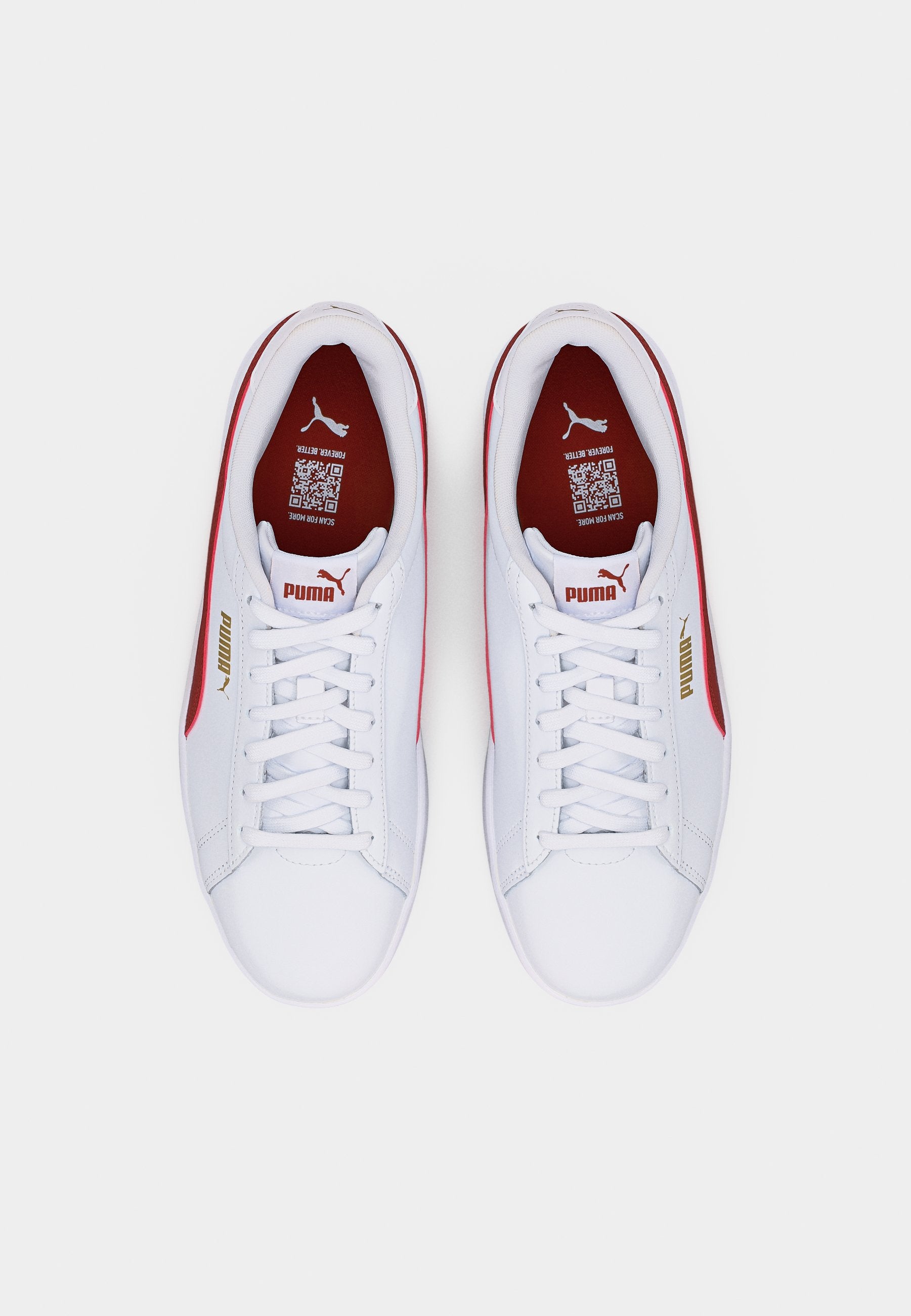 SMASH 3.0 UNISEX - Trainers - white/bordeaux red