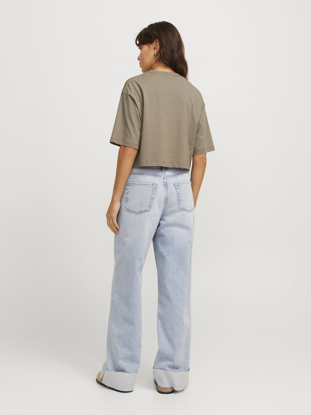 JXANDREA LOOSE CROPPED TEE - Basic T-shirt - brindle
