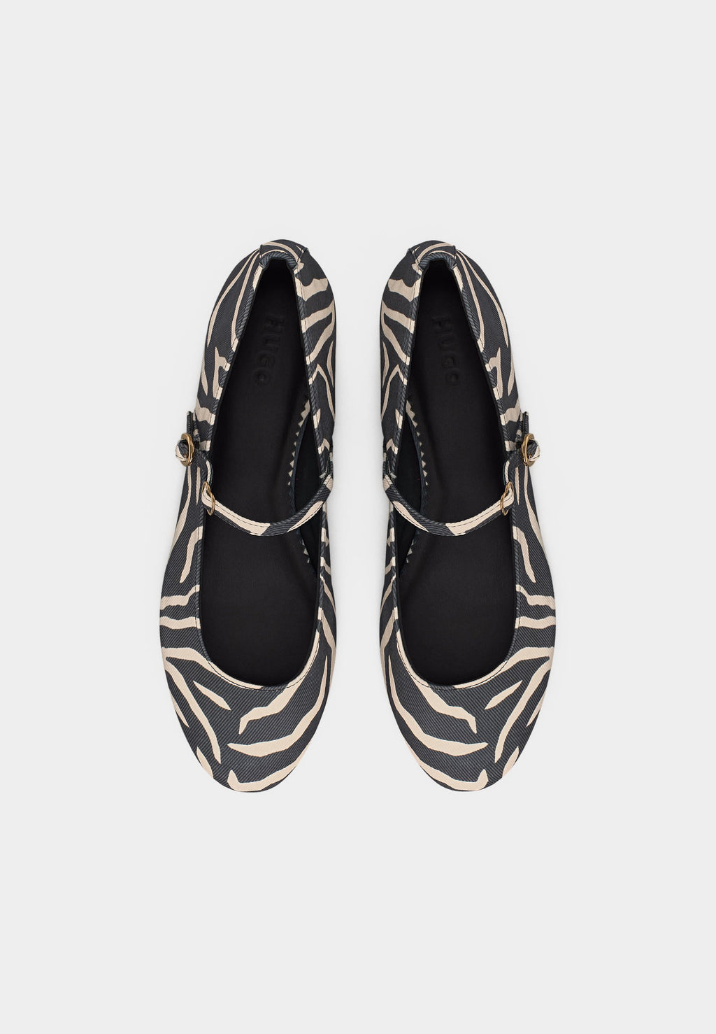 TYLIA - Ankle strap ballet pumps - multi-coloured/black/white