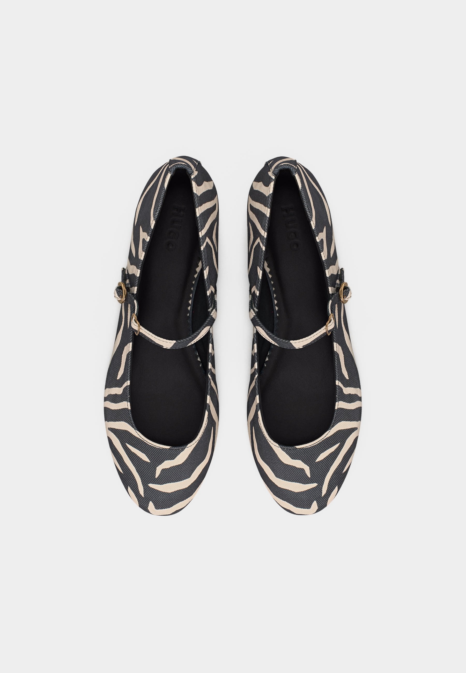 TYLIA - Ankle strap ballet pumps - multi-coloured/black/white