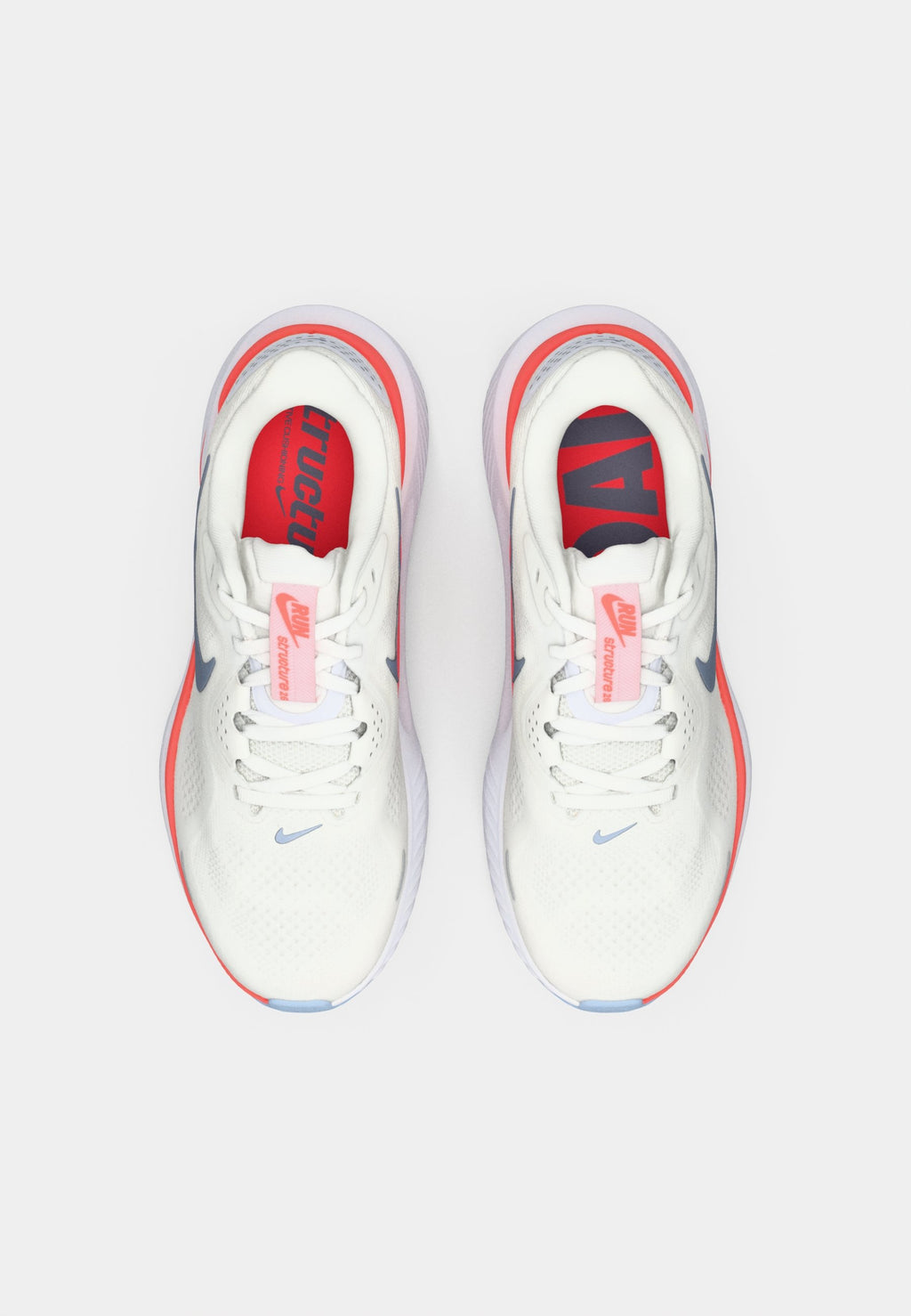 W NIKE STRUCTURE 26 - Road running shoes - white/ashen slate/hot lava/hydrogen blue