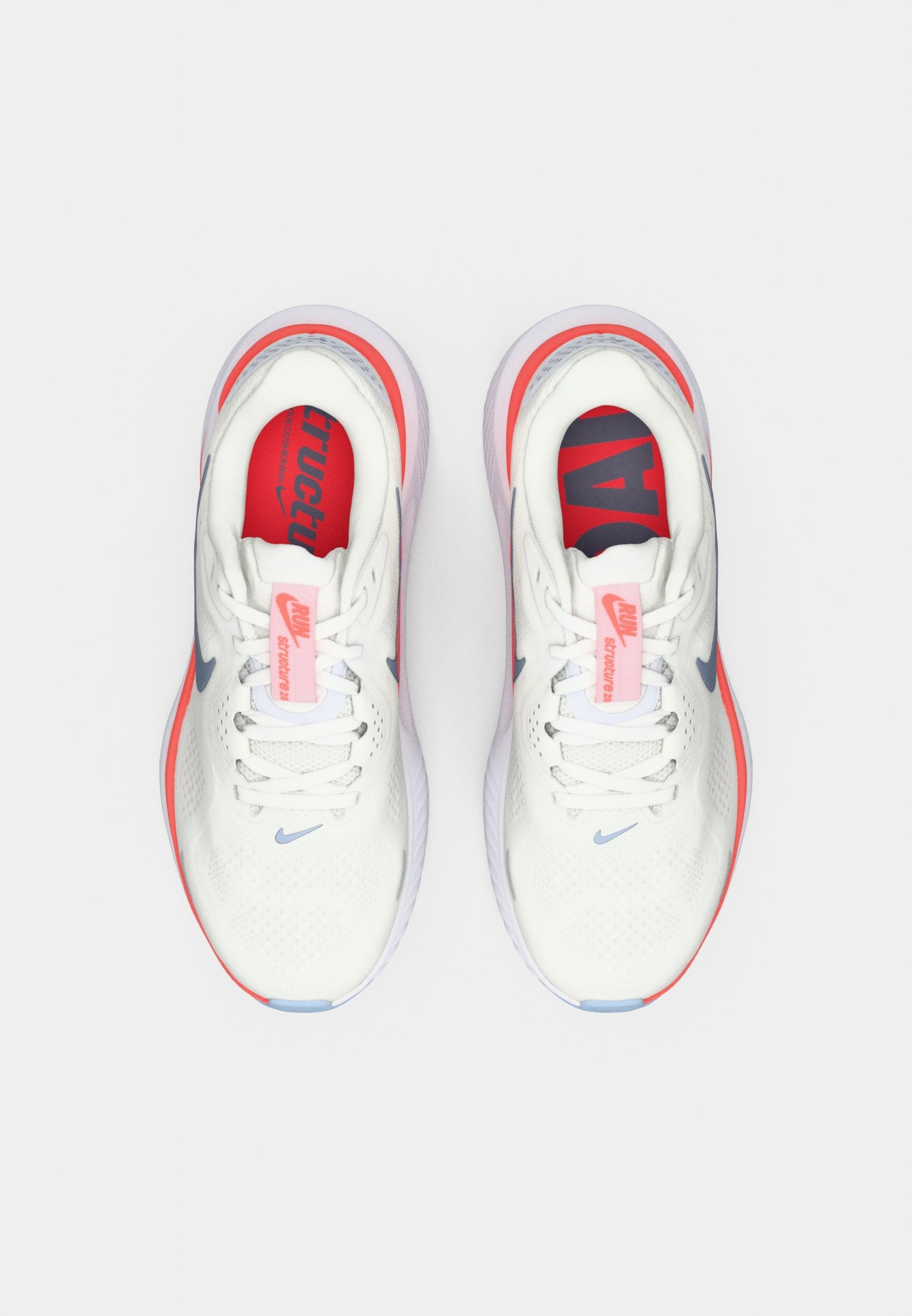 W NIKE STRUCTURE 26 - Road running shoes - white/ashen slate/hot lava/hydrogen blue