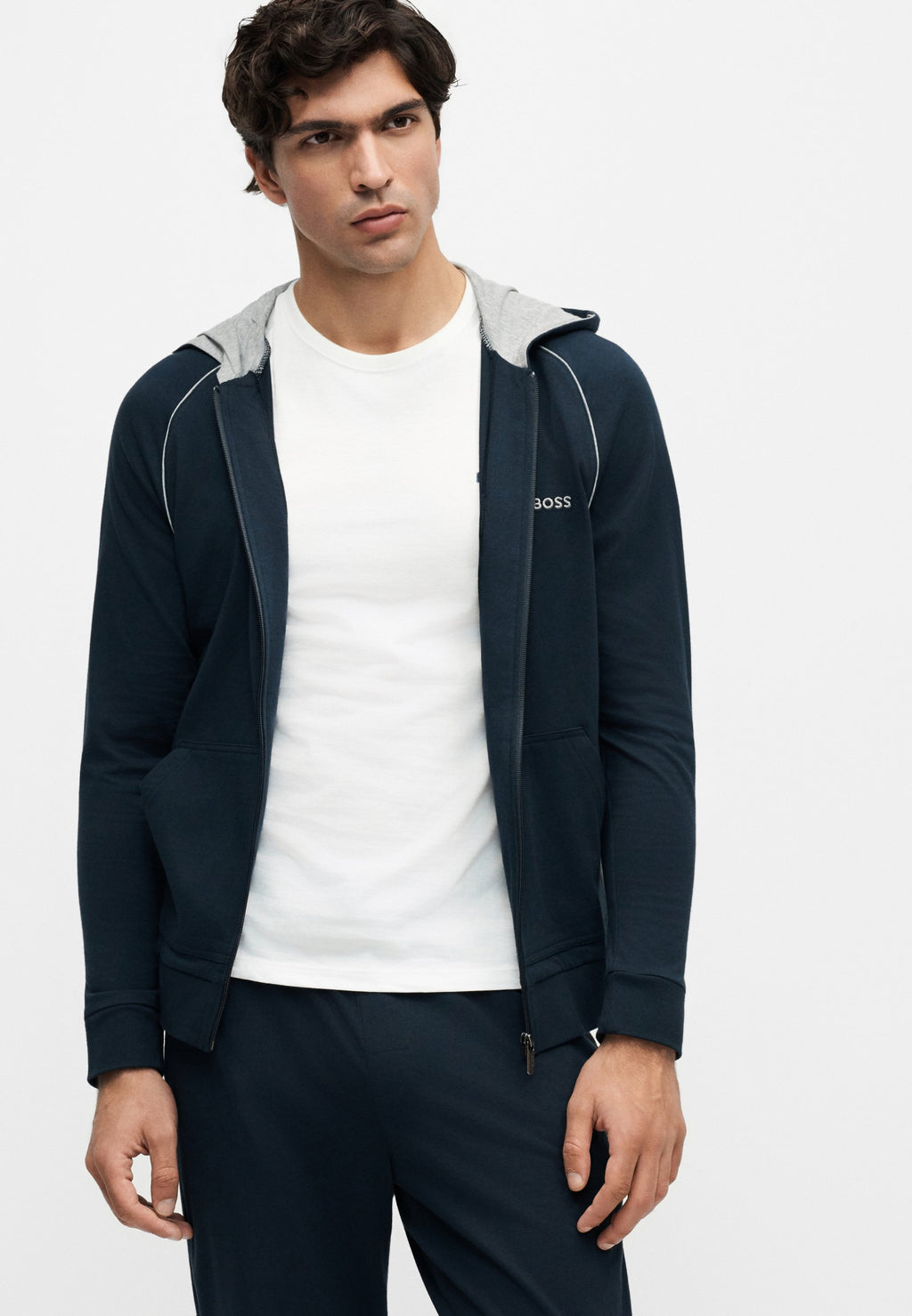 MIX MATCH JACKET  - Zip-up sweatshirt - dark blue