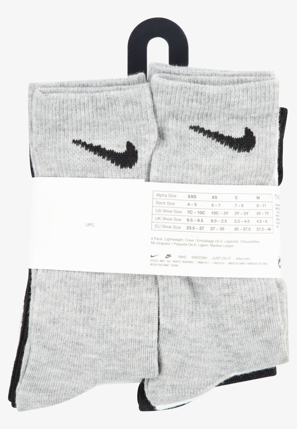 BASIC CREW UNISEX 6 PACK - Socks - white/dark gray heather