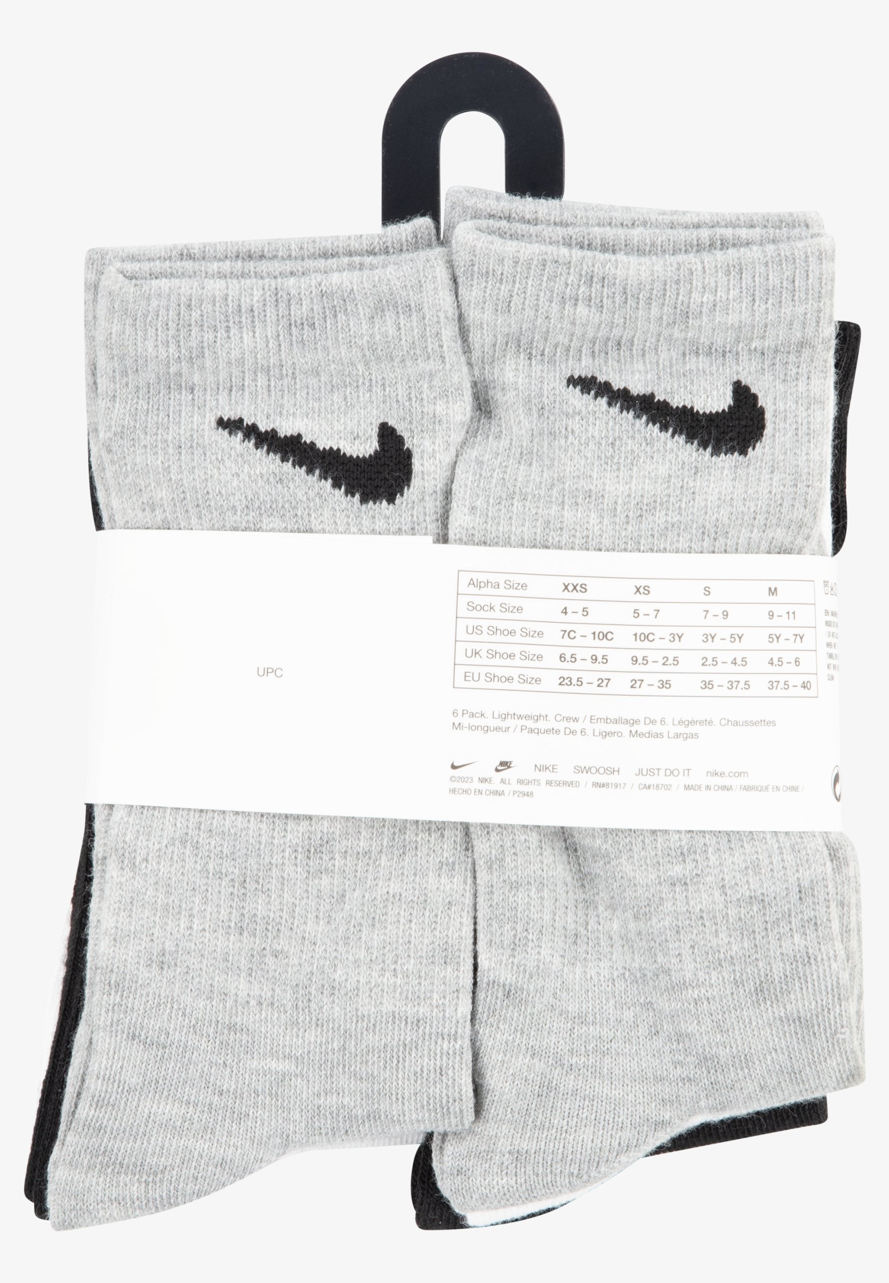 BASIC CREW UNISEX 6 PACK - Socks - white/dark gray heather