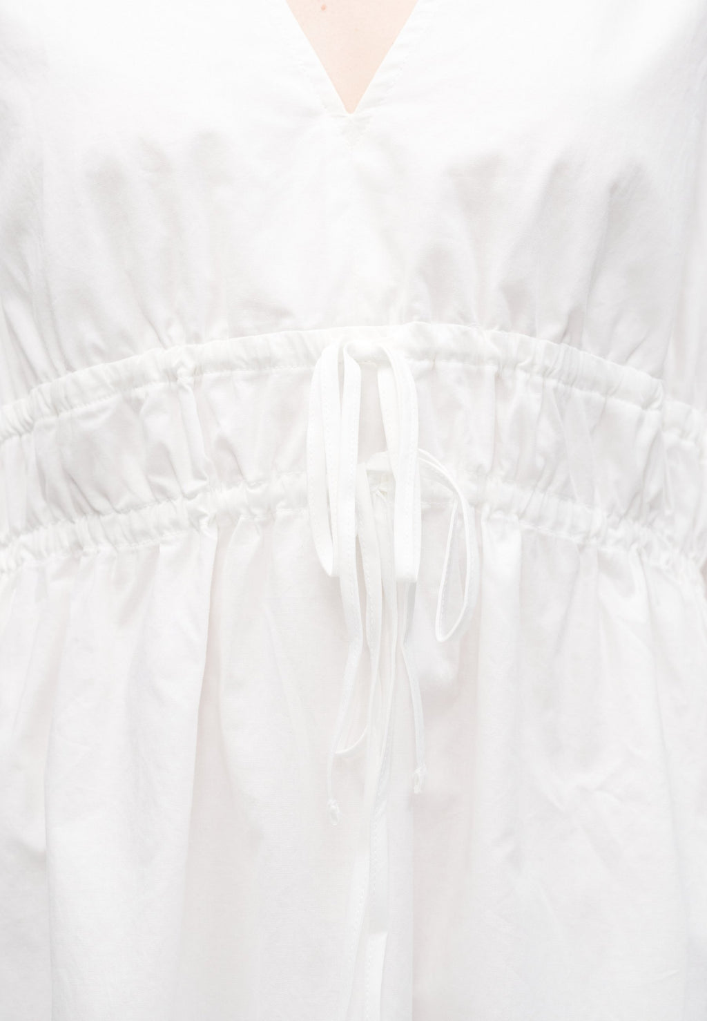 TIE NECK WAIST DRESS - Day dress - fresh white