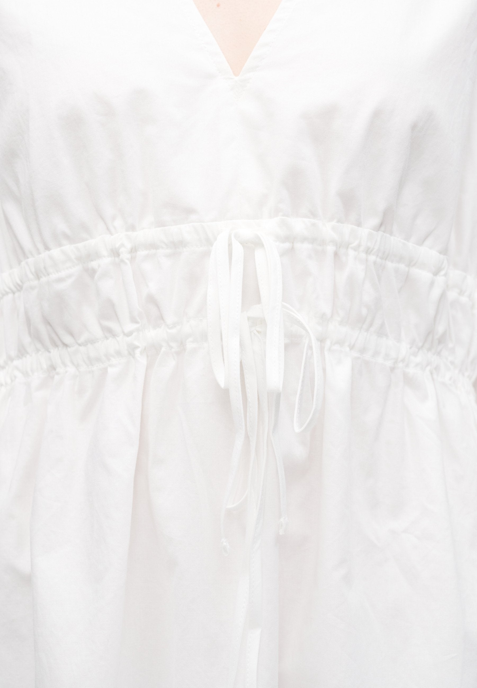 TIE NECK WAIST DRESS - Day dress - fresh white