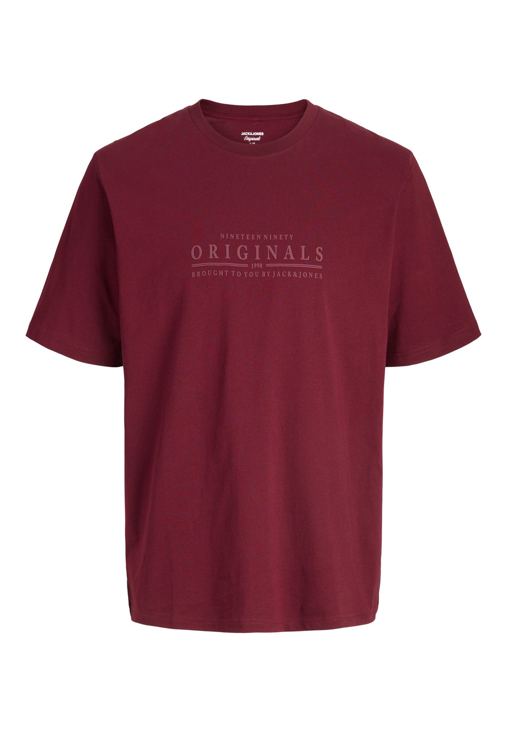 JORCATSKILLS MINIMAL TEE CREW NECK - Basic T-shirt - cabernet