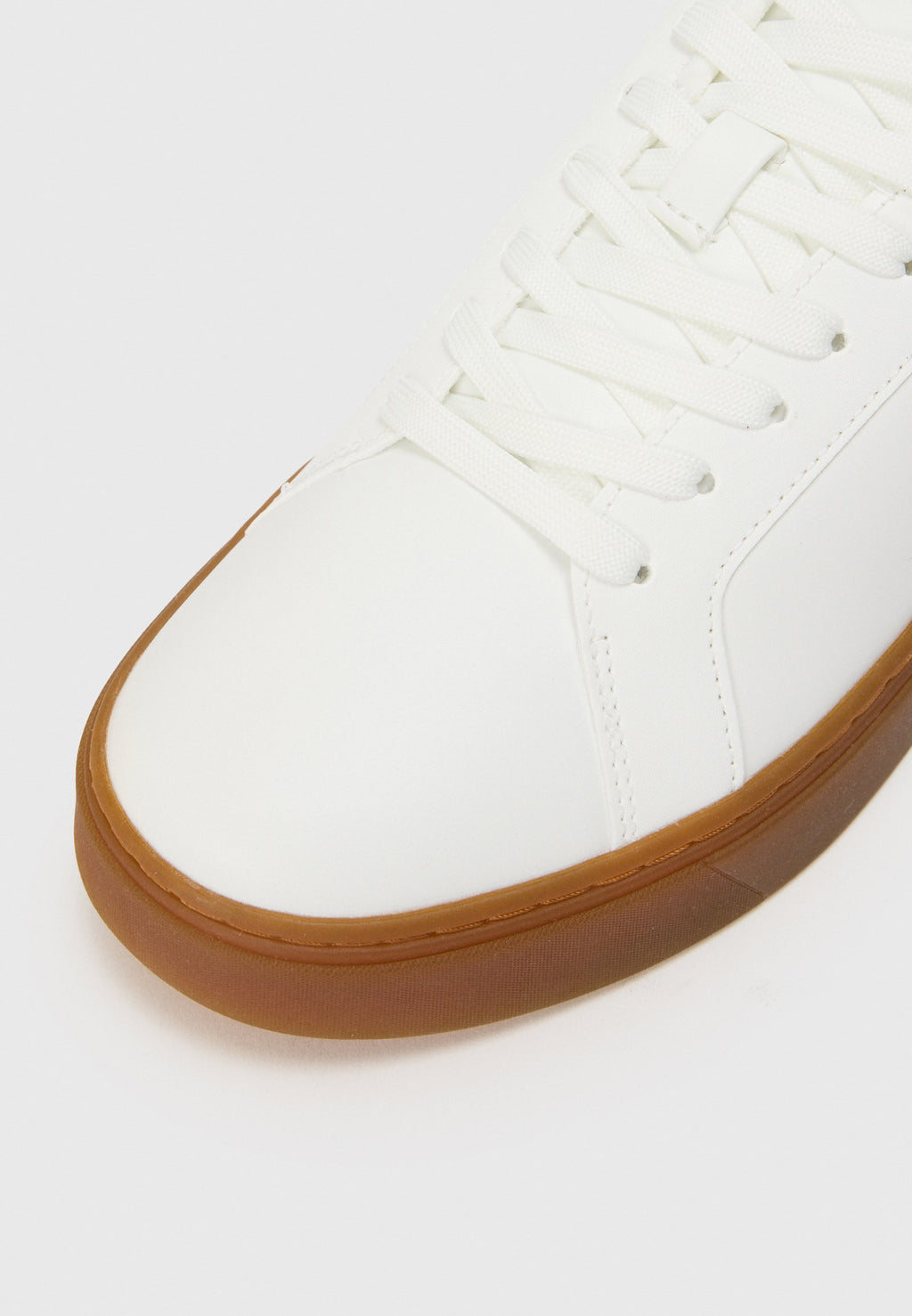 CLASSIC CUPSOLE LACEUP LTH - Spor ayakkabı - parlak beyaz/bordo/gum