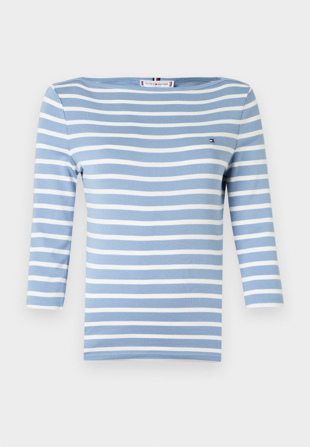 TEE-SHIRT COL BATEAU MANCHES TROIS-QUARTS - Haut à manches longues - bleu lagon/écru