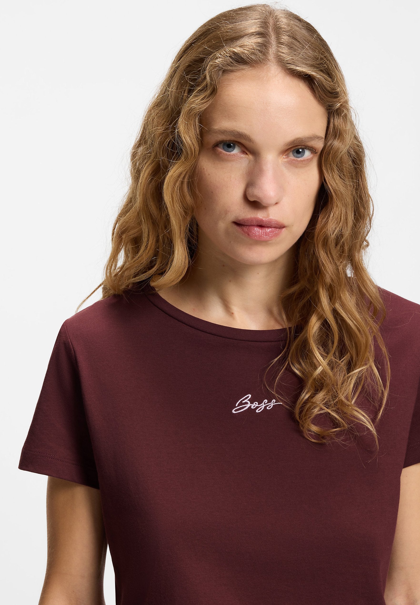 ELOVE EMBRO - Basic T-shirt - dark brown