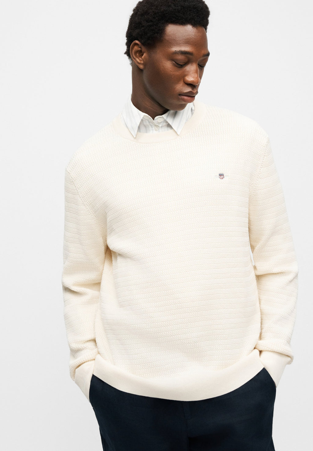 MINI CABLE C NECK - Jumper - cream