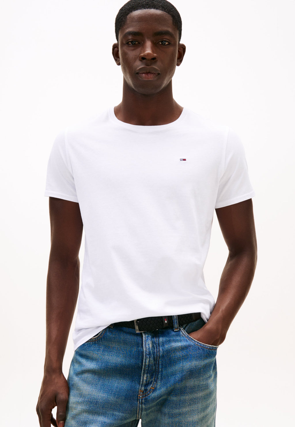 FLAG EXTRA SLIM UNISEX - Basic T-shirt - classic white
