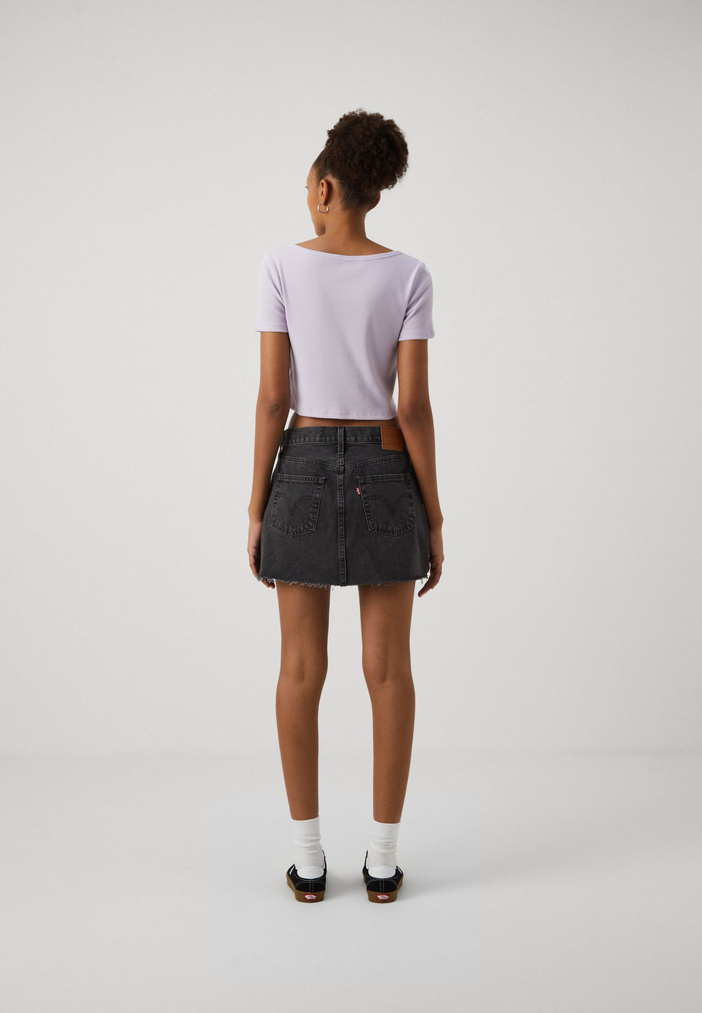 TOP COURT COL ROND - T-shirt imprimé - orchid petal