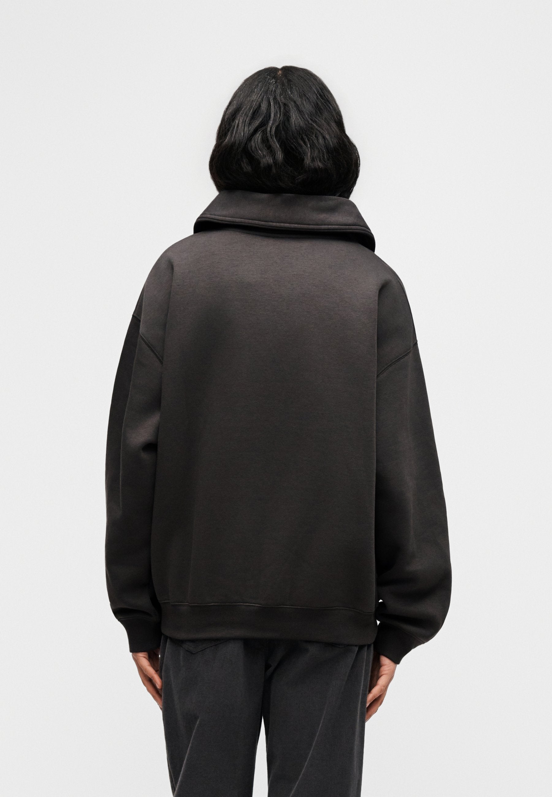 PULL MI-ZIPPÉ LINEAR HERITAGE - Sweat-shirt - noir délavé