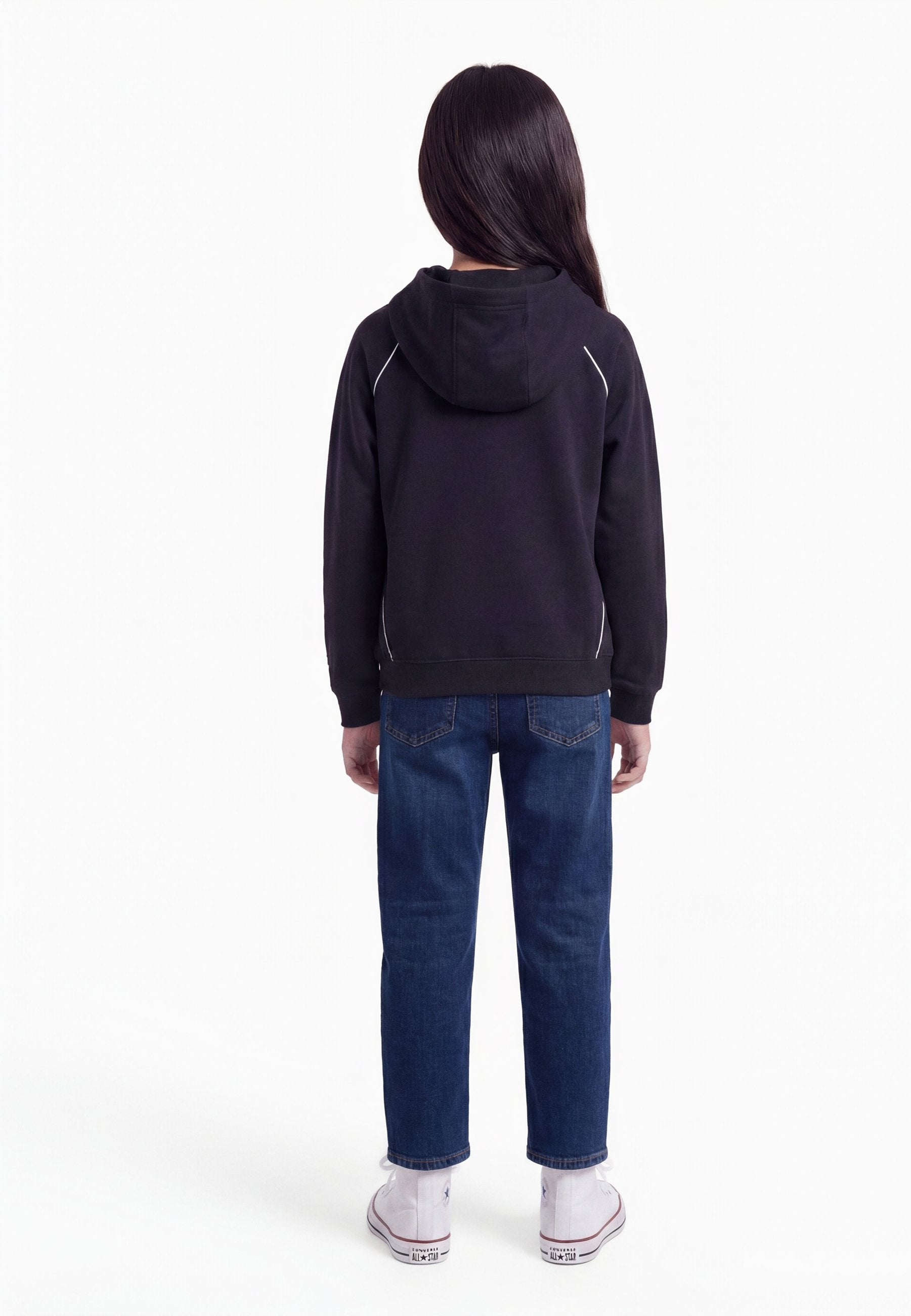 HOODIE UNISEX - Hoodie - black/white