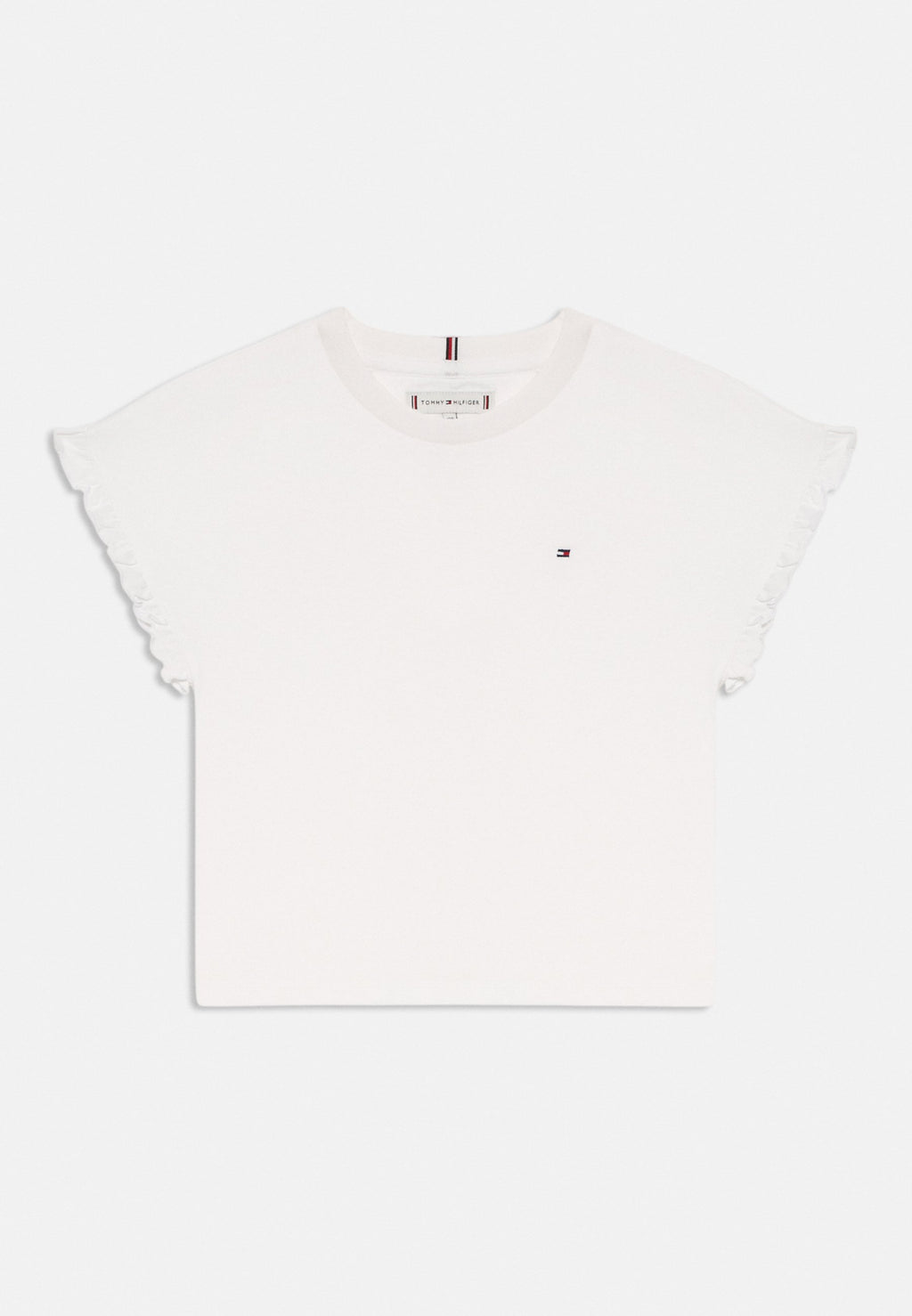ESSENTIAL RUFFLE CUFF RELAXED TOP - Basic T-shirt - white