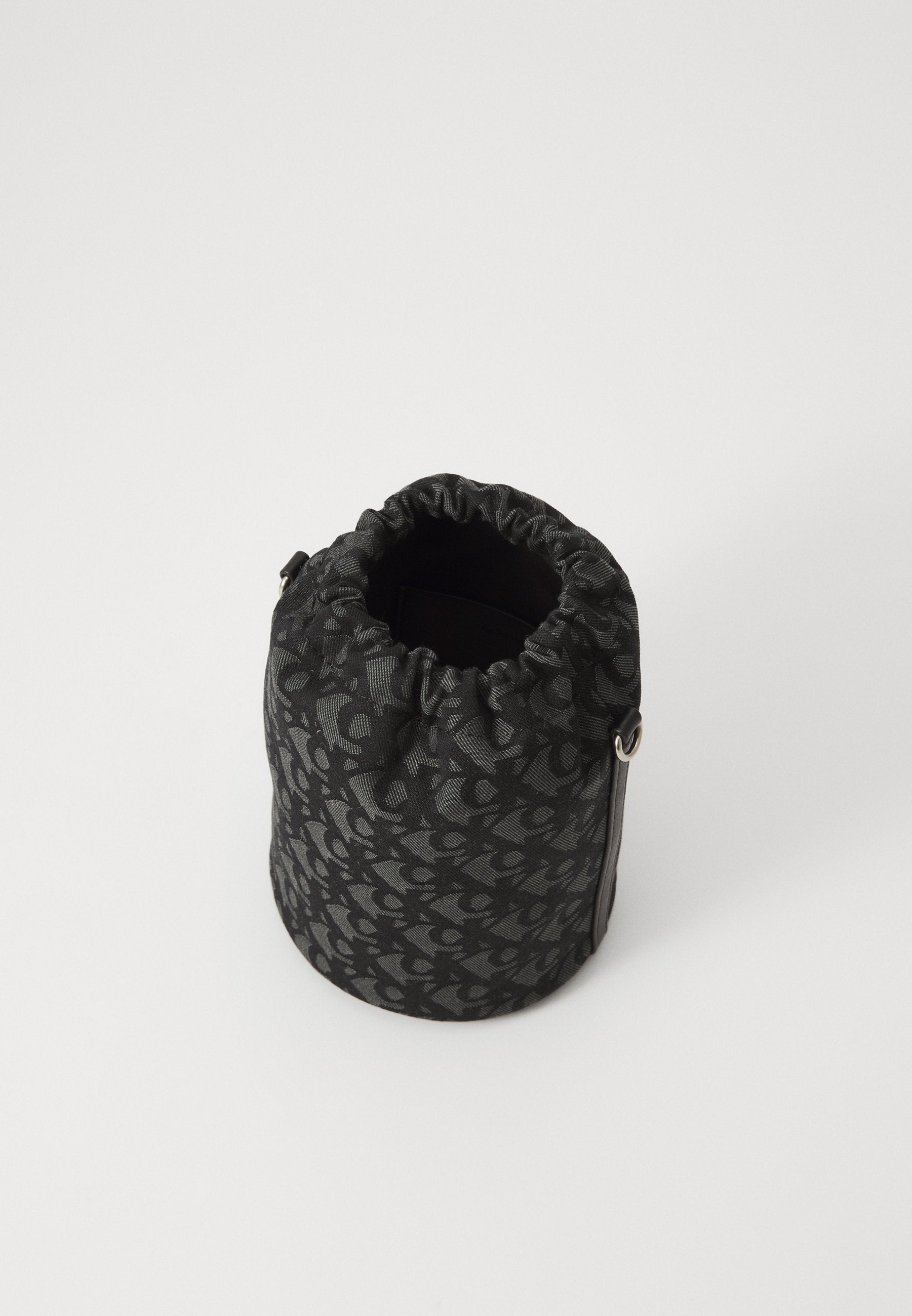 MONOGRAM BUCKET BAG - Cross body bag - black