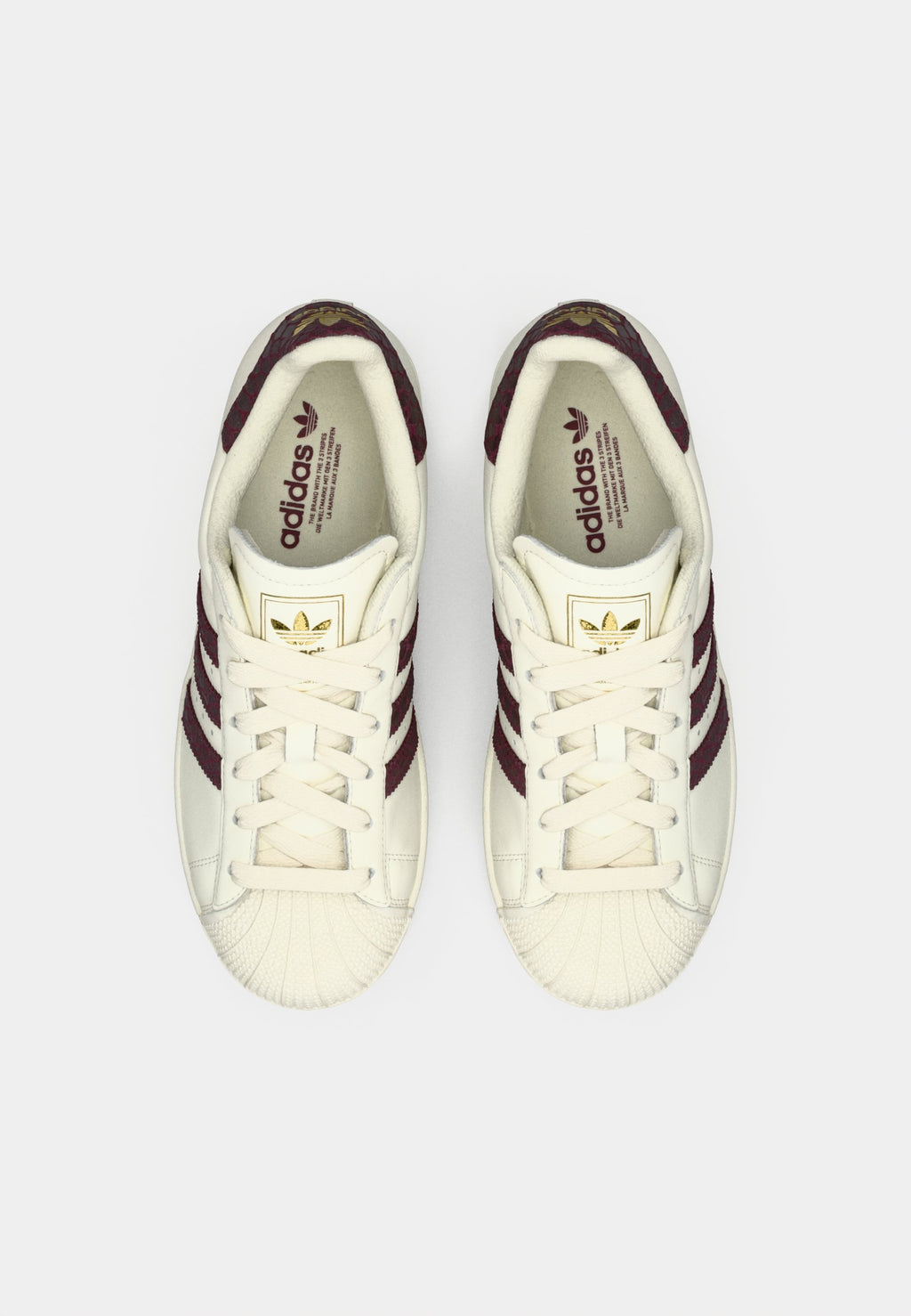 SUPERSTAR II W - Trainers - off white/maroon/gold-coloured metallic