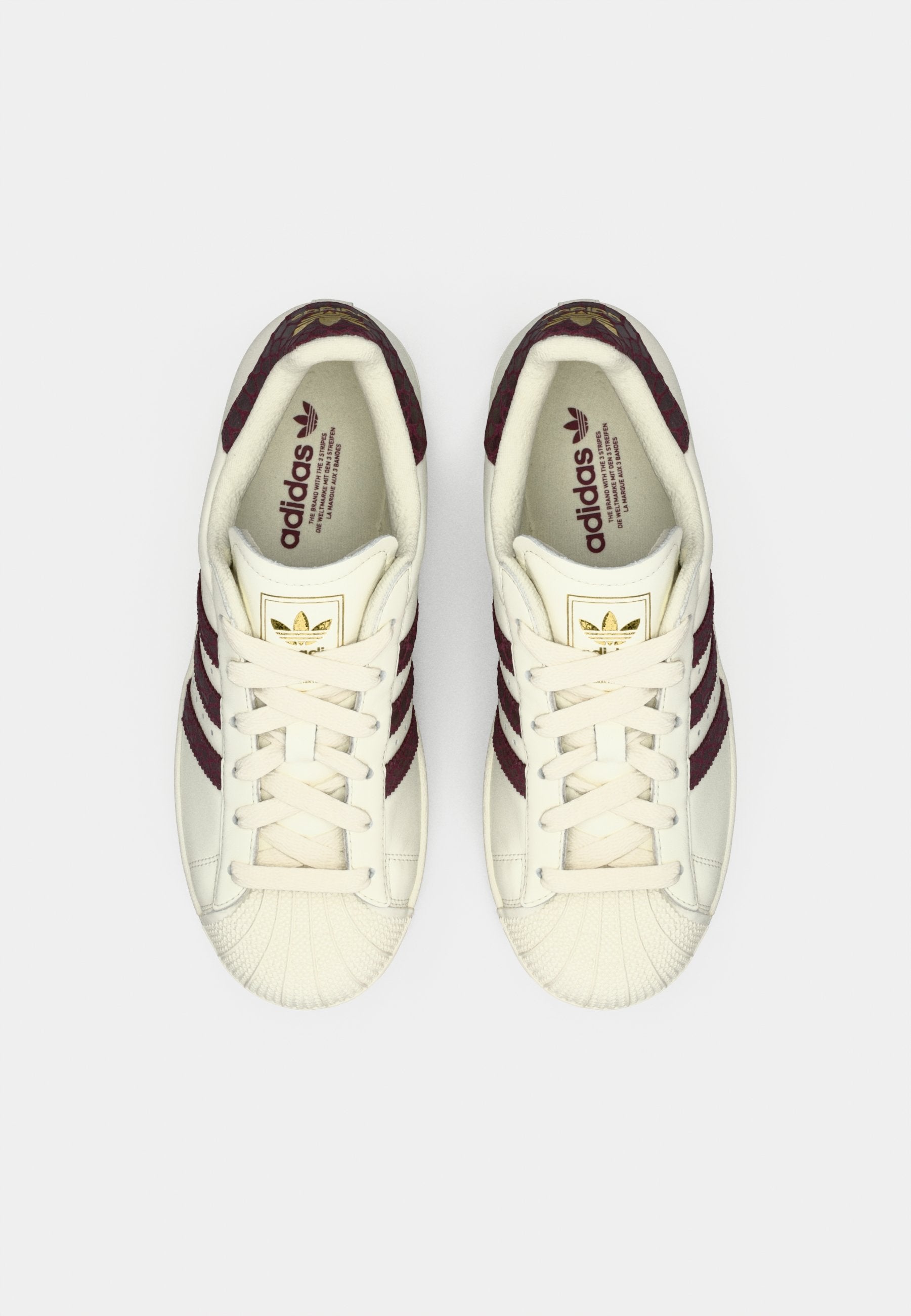 SUPERSTAR II W - Trainers - off white/maroon/gold-coloured metallic