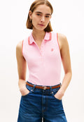 1985 SLIM FIT PIQUE SLEEVELESS POLO SHIRT - Polo shirt - classic pink