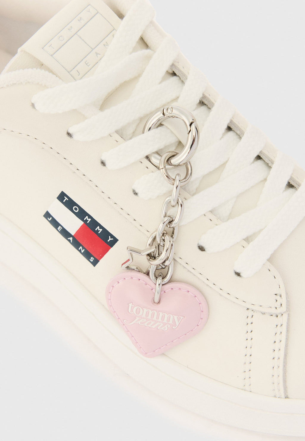 ARCHIVE COURT HEART CHARM LEATHER TRAINERS - Trainers - ecru