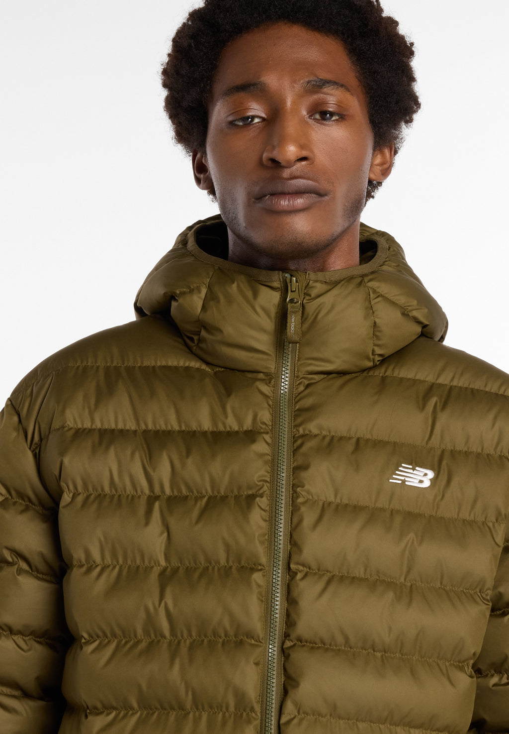HOODED PUFFER JACKET - Winter jacket - brown