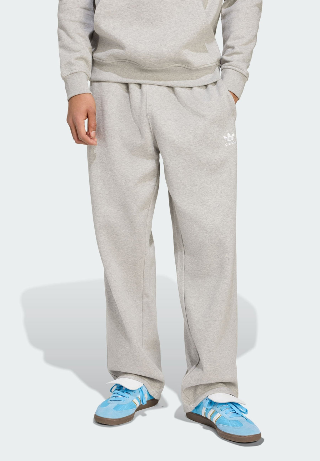 LOOSE UNISEX - Tracksuit bottoms - medium grey heather white