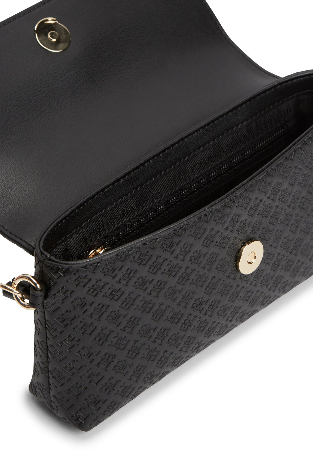 HILFIGER ICON DEBOSSED LOGO FLAP POUCH - Clutch - black