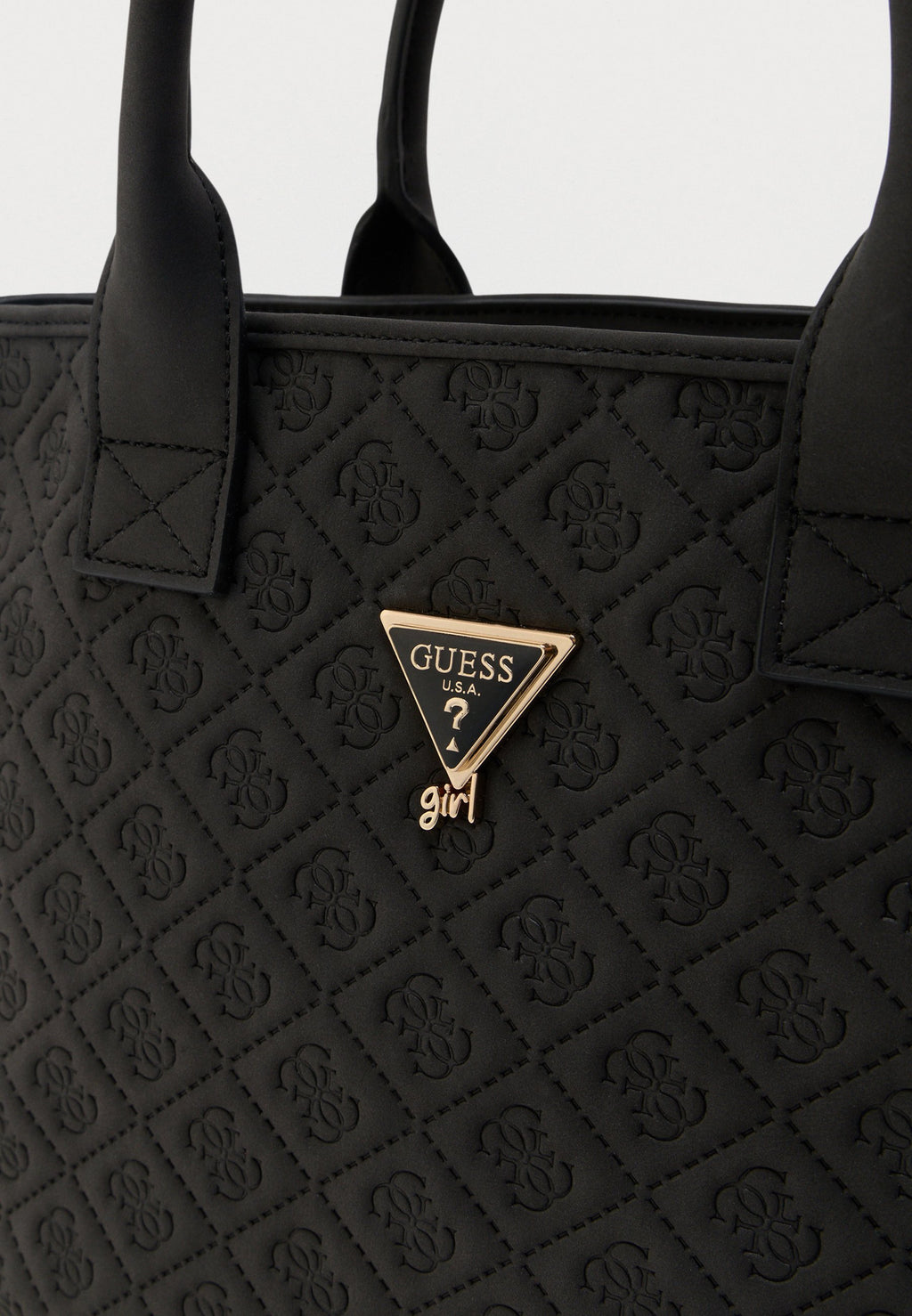 DEBOSSED TOTE BAG UNISEX - Handbag - jet black