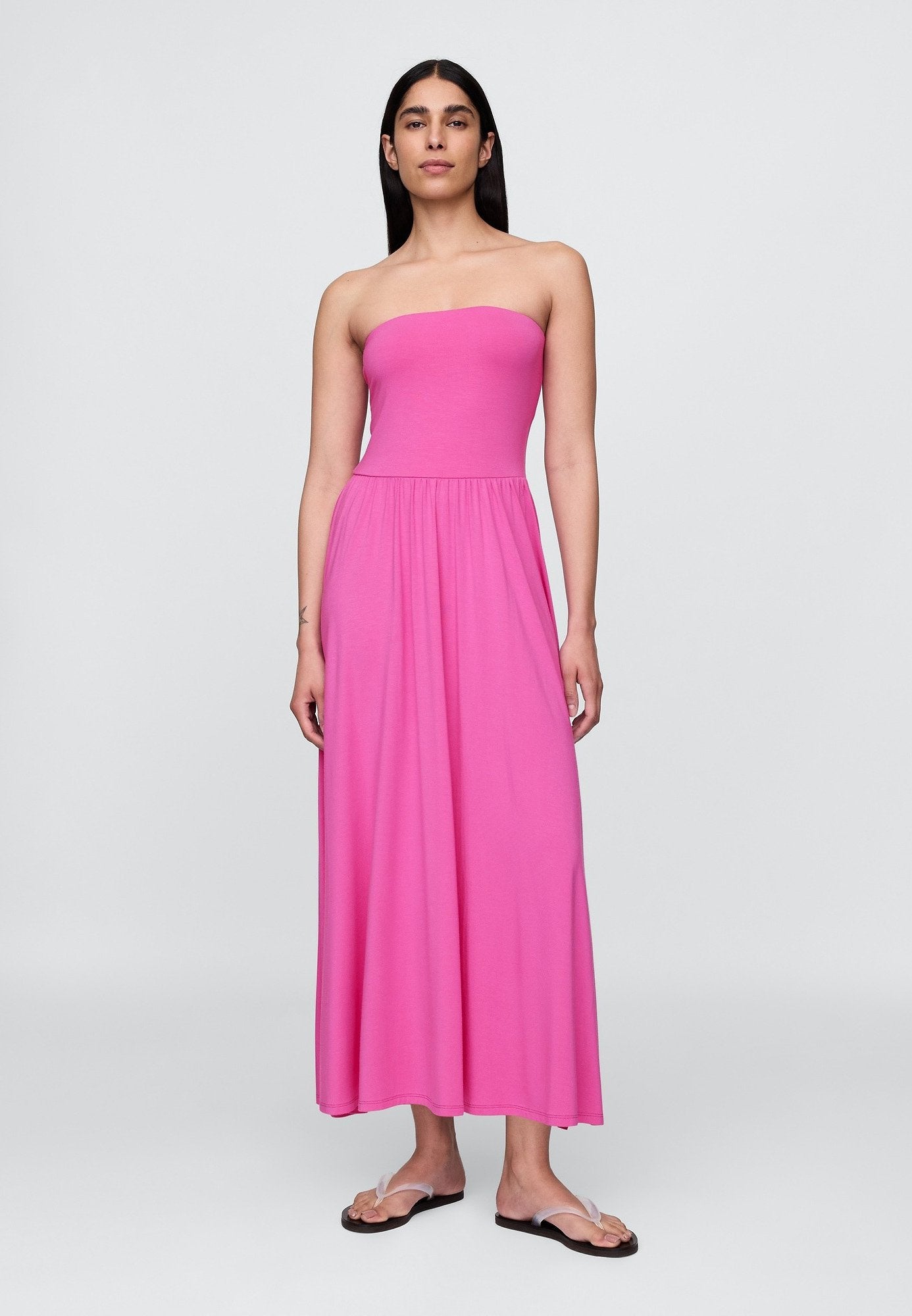 STRAPLESS DROP WAIST DRESS - Maxi dress - budding lilac