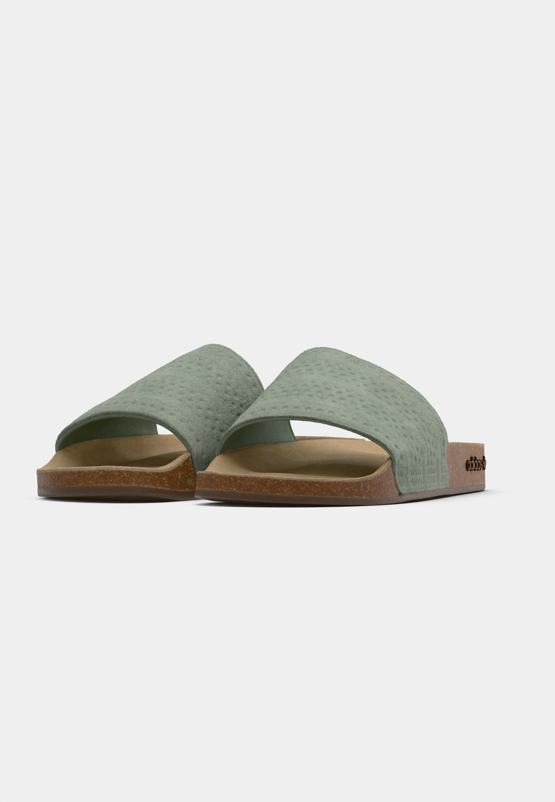 ADILETTE UNISEX - Terlik - gümüş rengi yeşil/karton