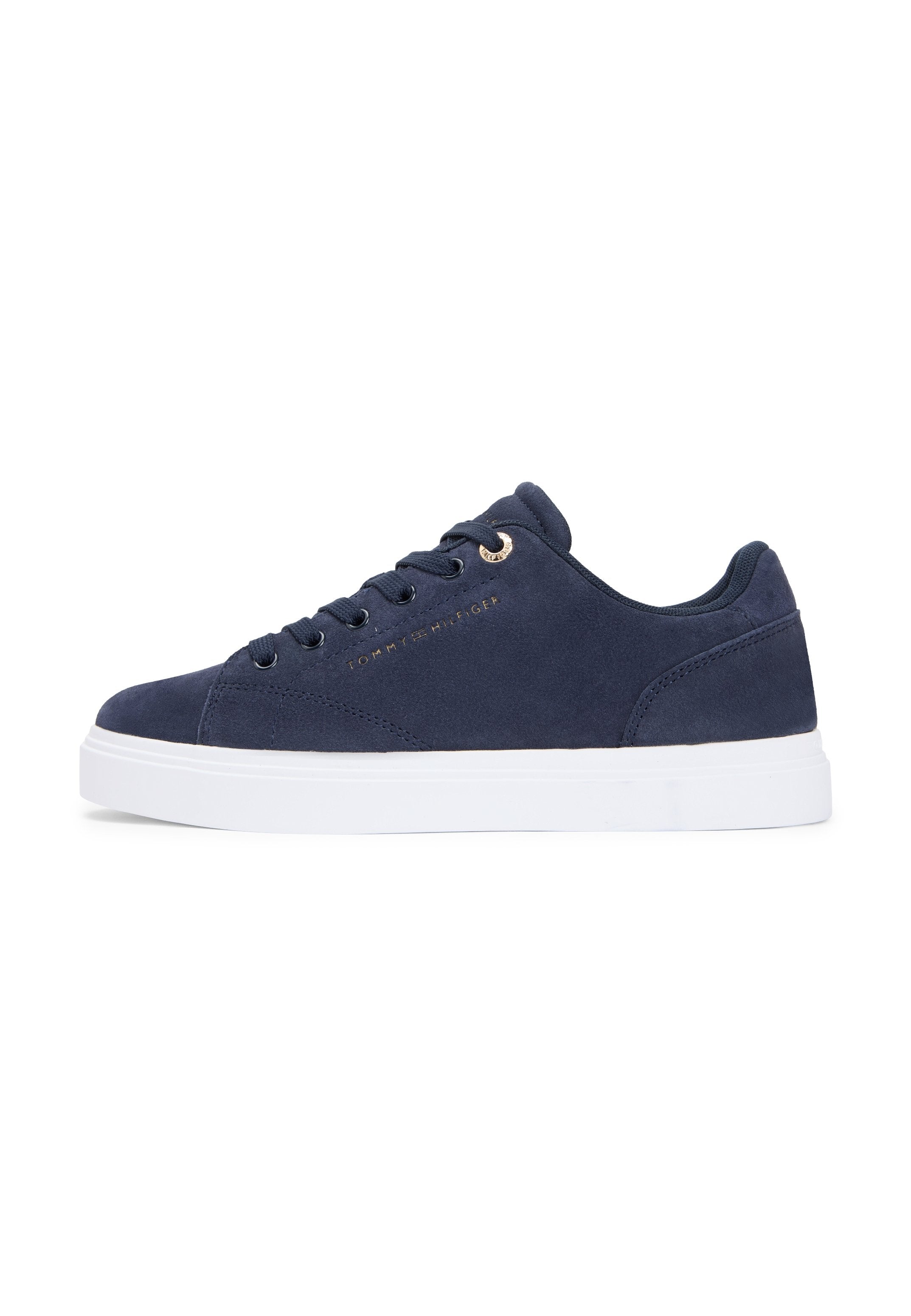 SUEDE METALLIC LOGO CUPSOLE TRAINERS - Trainers - space blue