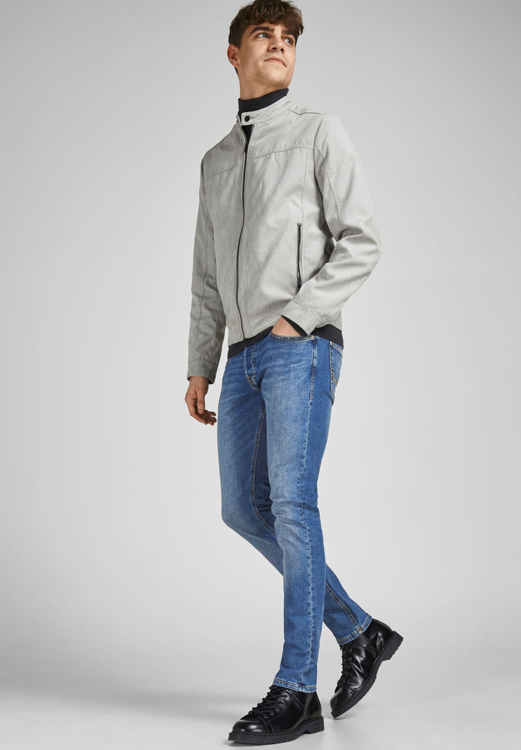 Dar kesim JJIGLENN JJORIGINAL SQ 031 NOOS - Dar kesim kot pantolon - mavi denim