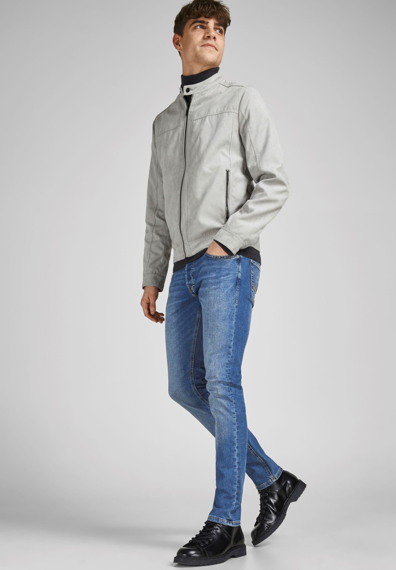 Dar kesim JJIGLENN JJORIGINAL SQ 031 NOOS - Dar kesim kot pantolon - mavi denim