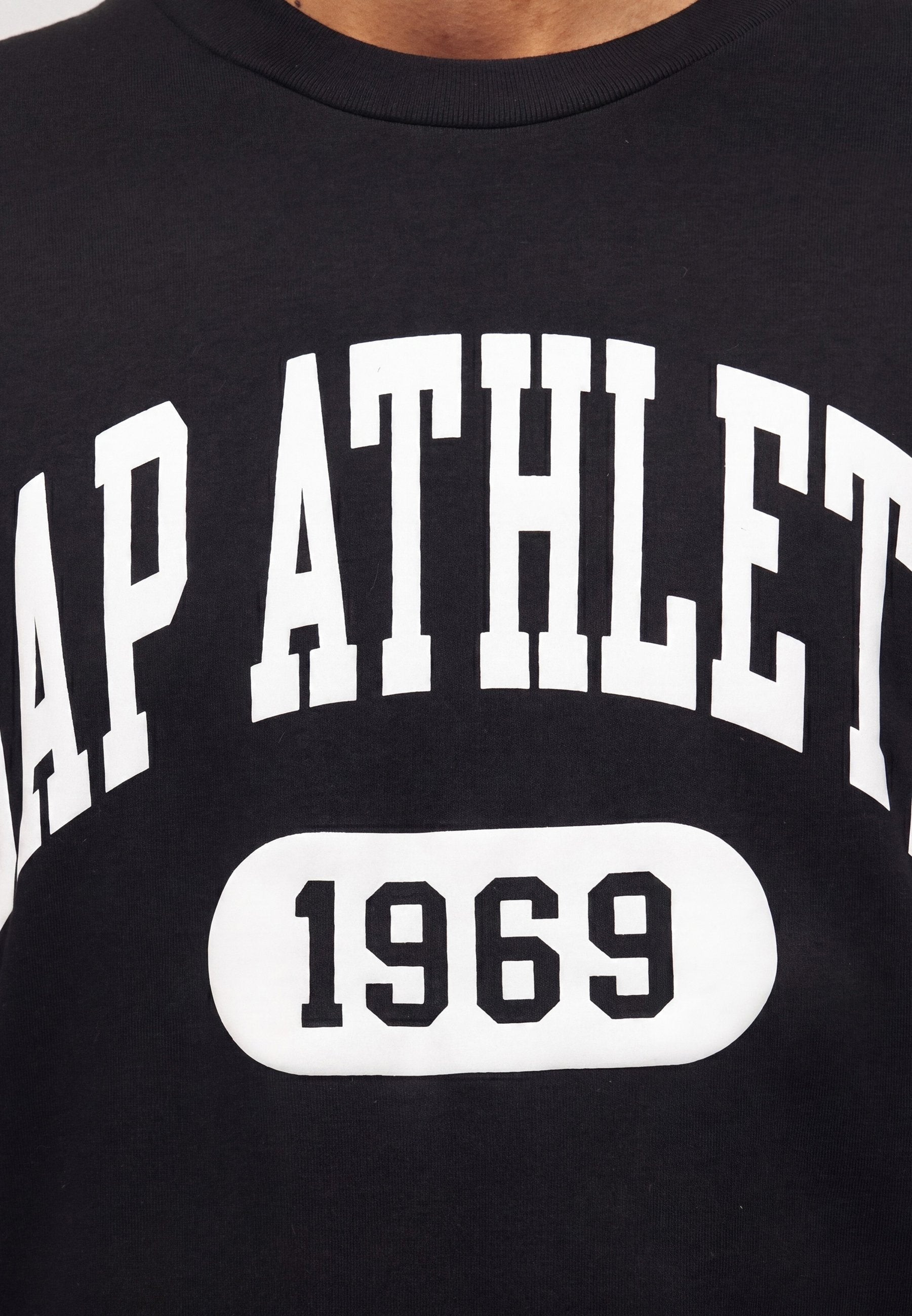 ATHLETIC LOGO CREW - Print T-shirt - black