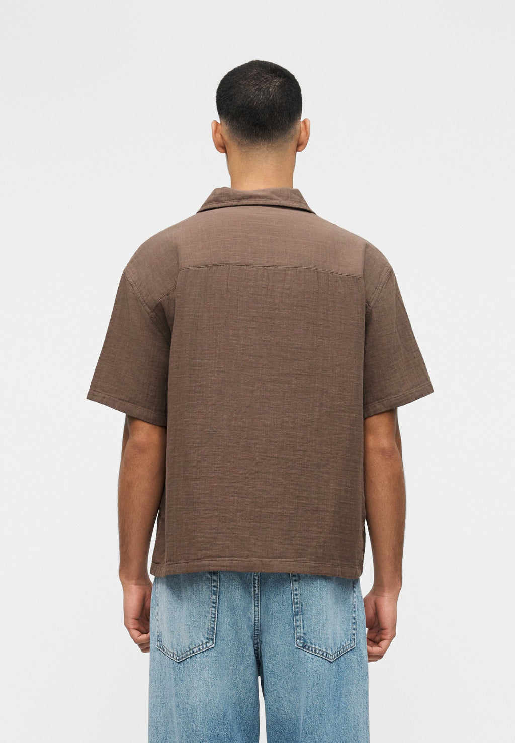 BOXY GAUZE - Shirt - toasted almond
