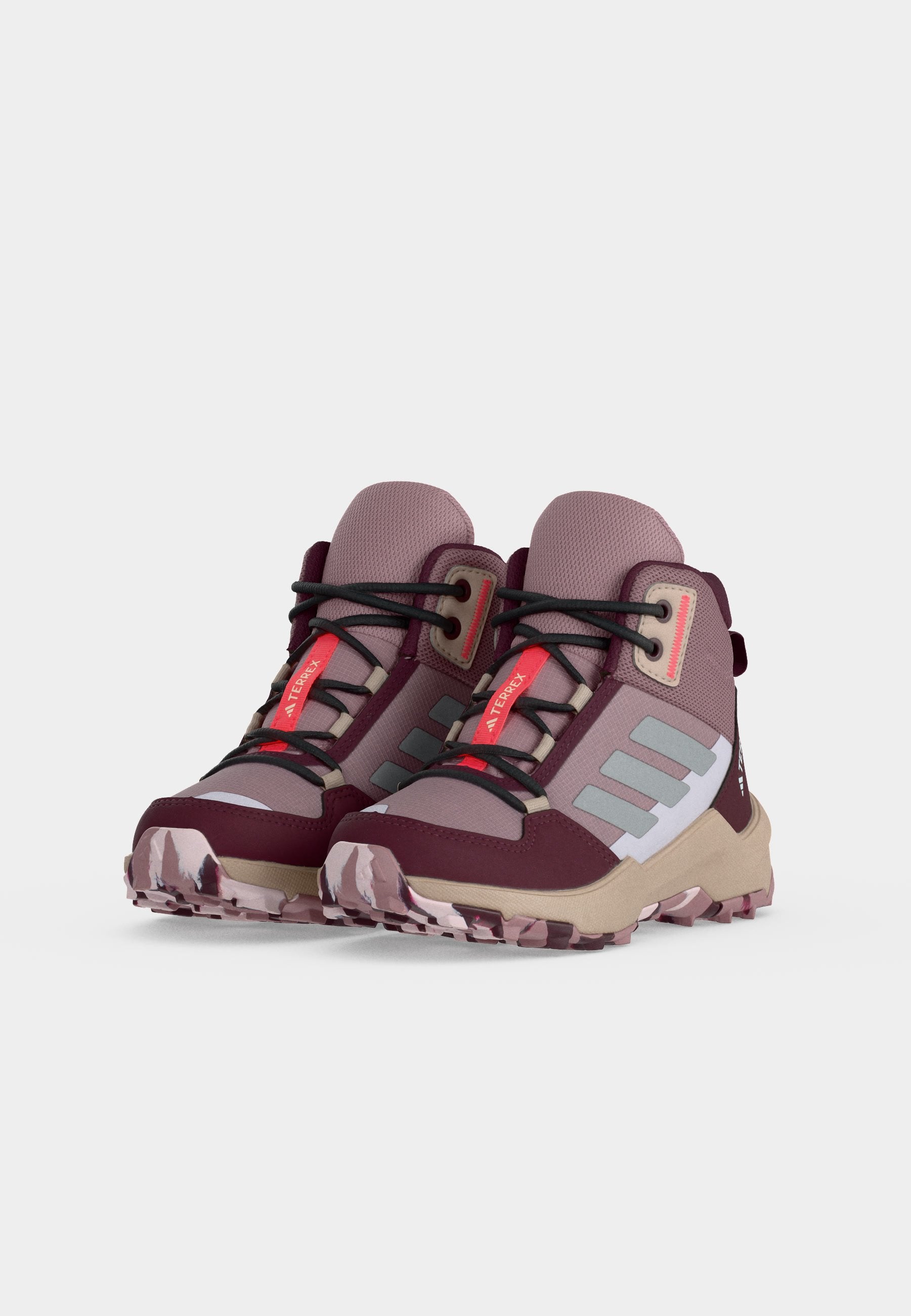 AX4R MID UNISEX - Hiking shoes - magic mauve/reflective silver-coloured/maroon