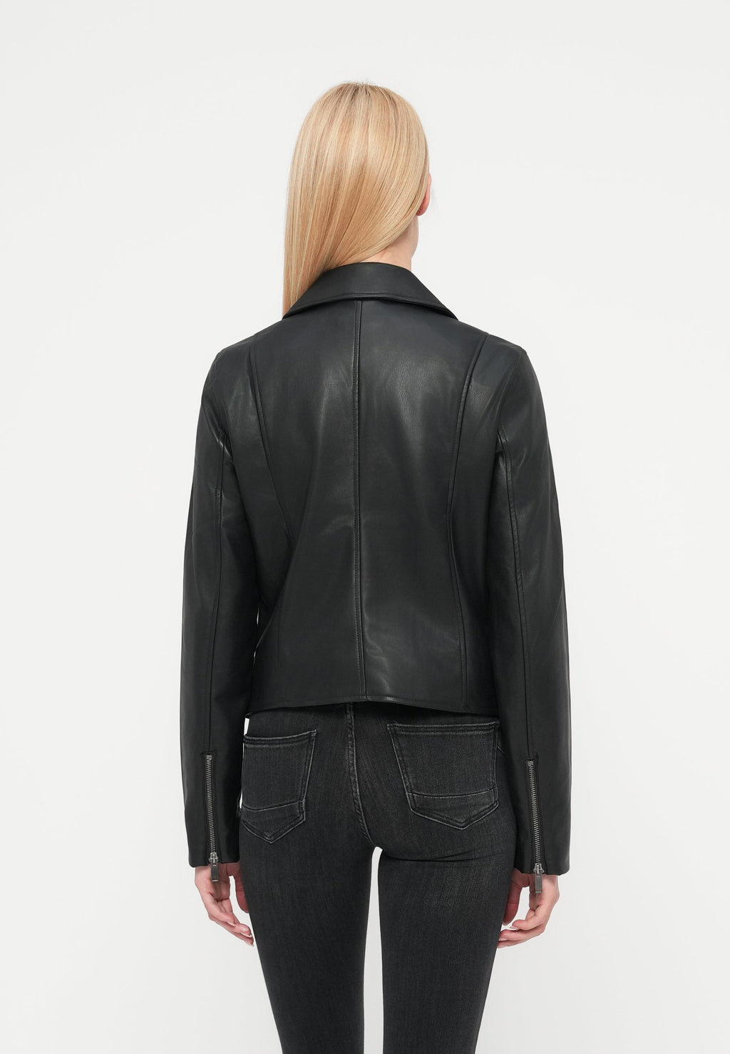 MOTO  - Leather jacket - black