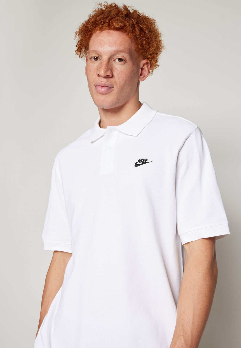 Polo shirt - white/black