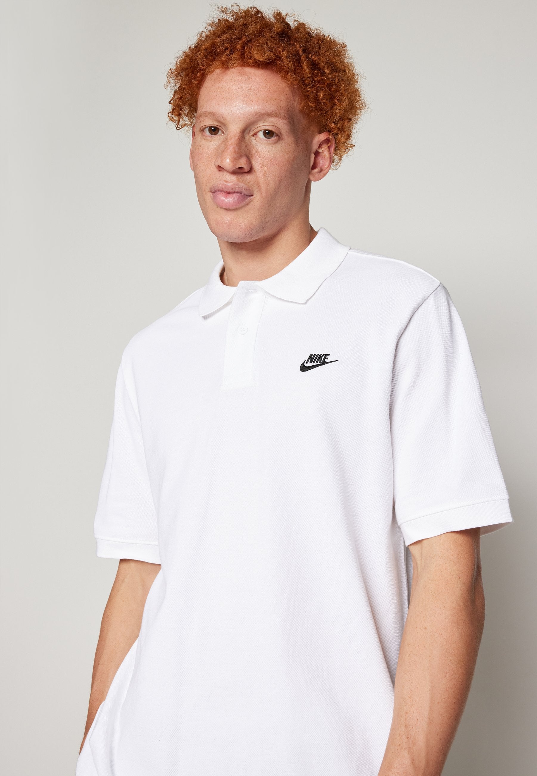Polo shirt - white/black
