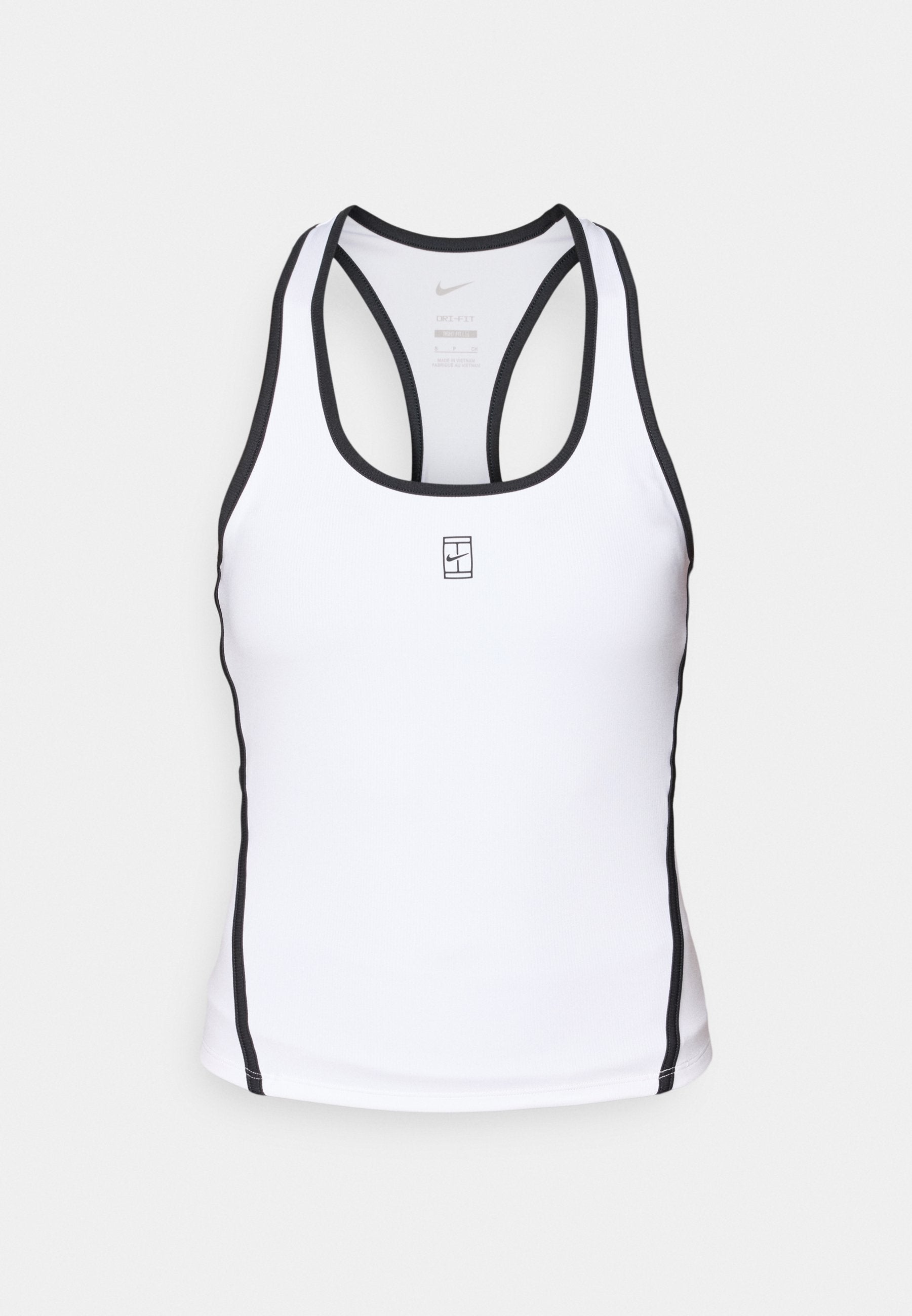 NIKECOURT ADVANTAGE TANK NOVELTY - Top - white/black