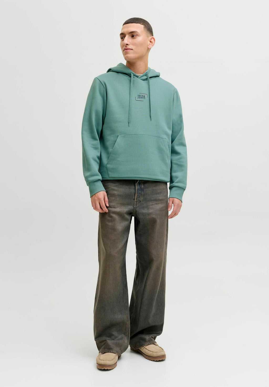Logo - Hoodie - mineral blue