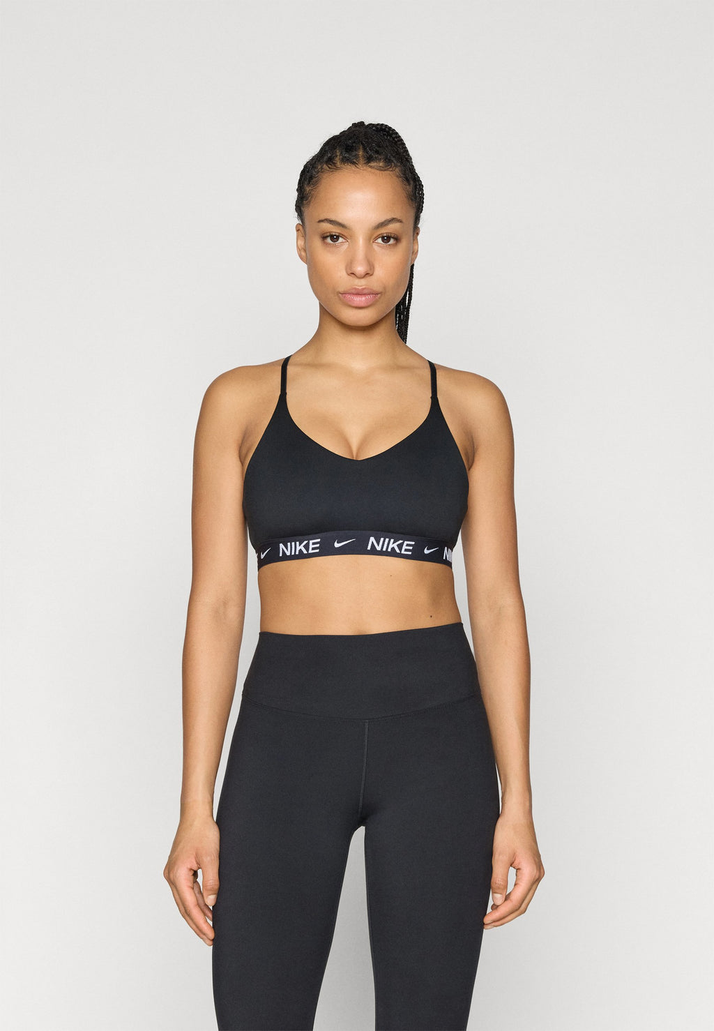 INDY BRA - Light support sports bra - black/white