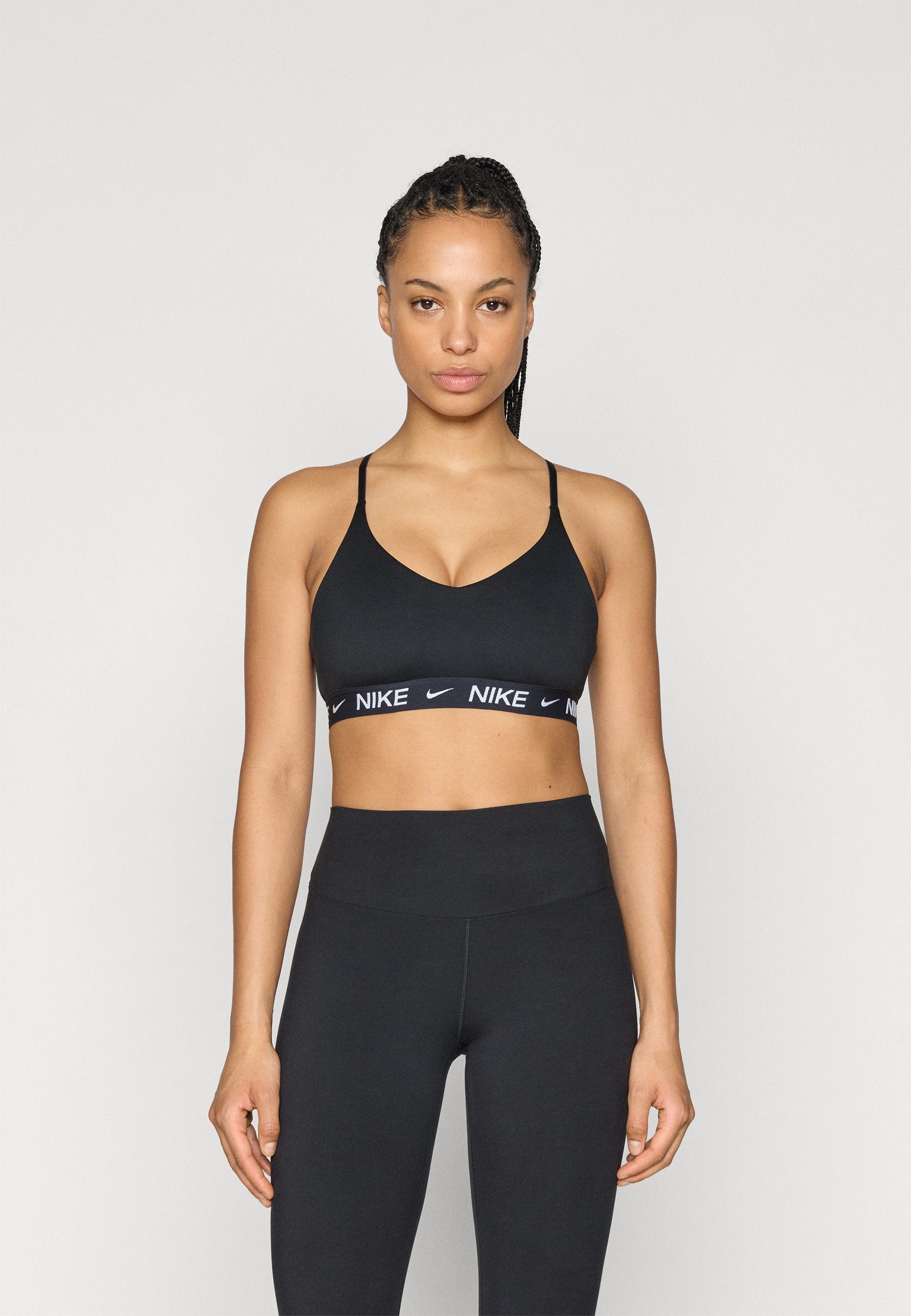 INDY BRA - Light support sports bra - black/white