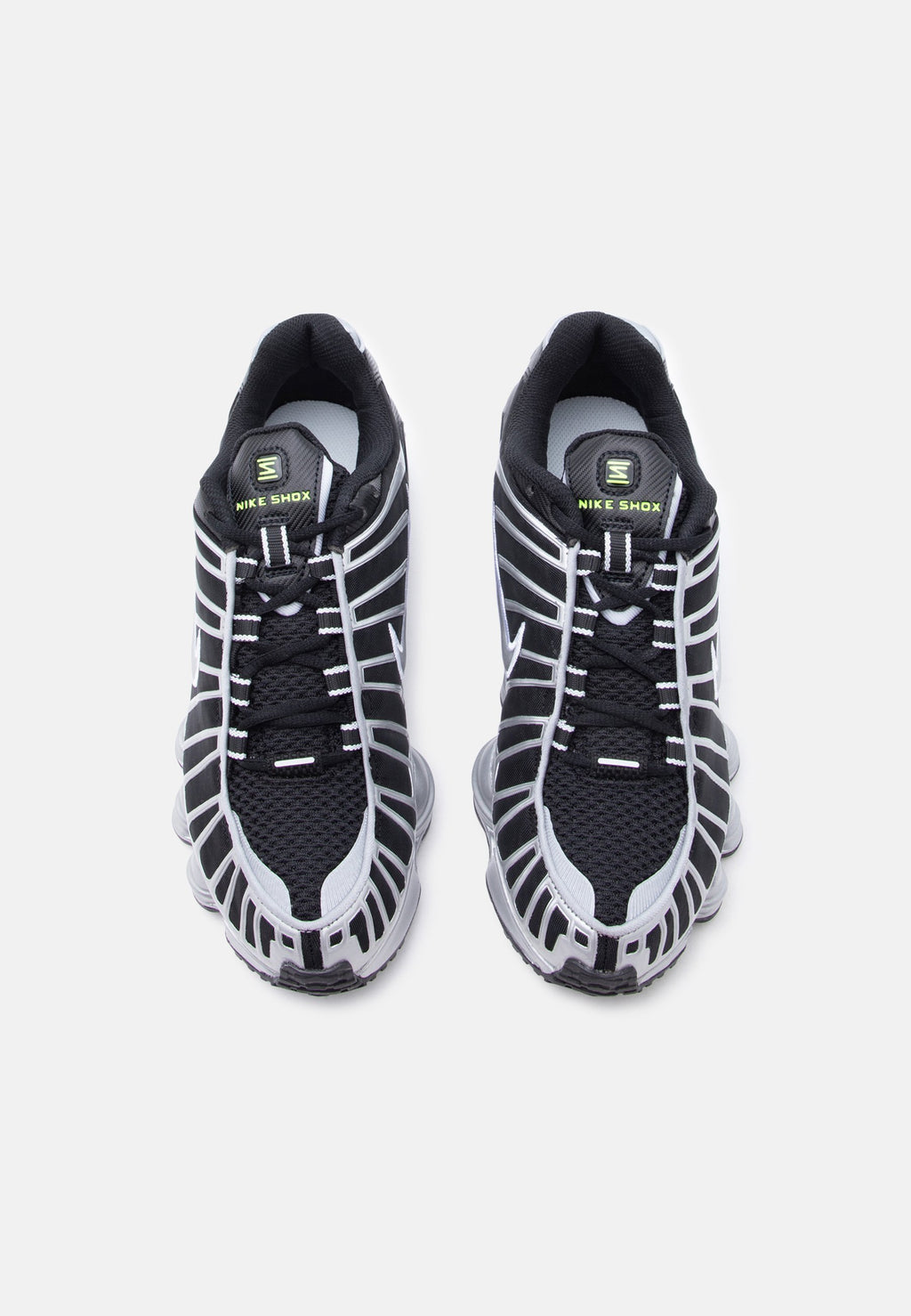 SHOX TL UNISEX - Trainers - black/metallic silver-coloured/volt ice/photon dust/white